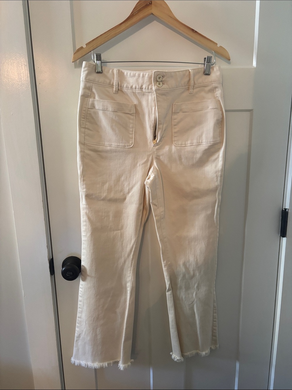 Spartina 449 Cream High-Rise Waistband Jeans